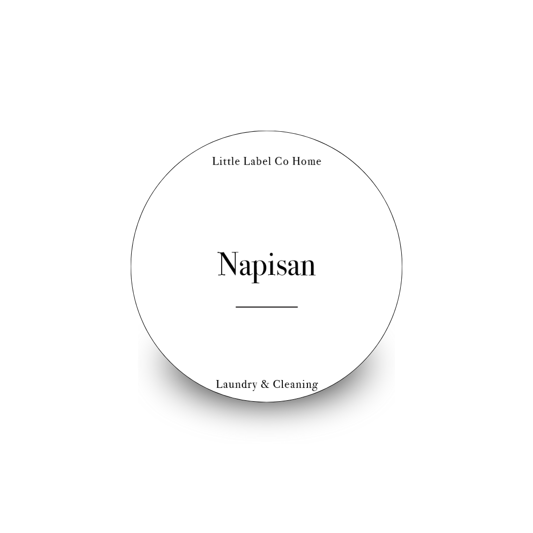 Round Laundry & Cleaning Stickers - 30 Label Pack