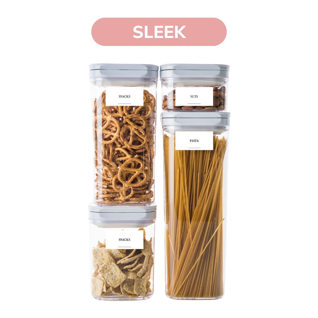 Flip Canister & Square Jar Pantry Stickers - 114 Label Pack