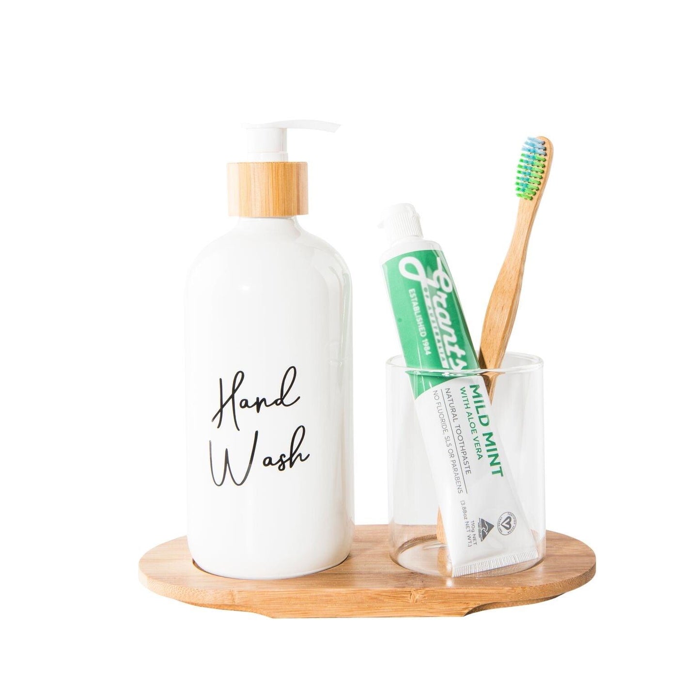 500ml White Glass Pump Bottle - Little Label Co - Soap & Lotion Dispensers - 20%, Bathroom & Cleaning, Bathroom Organisation, Kitchen Organisation, Laundry Organisation, Refillable Bottles