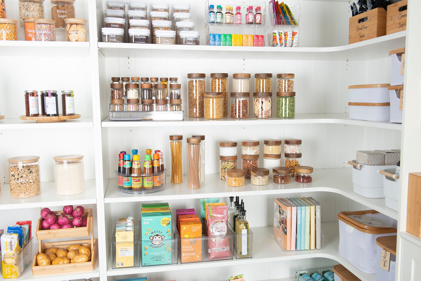 Large Lazy Susan With Removable Storage Trays for kitchen and pantry organisation