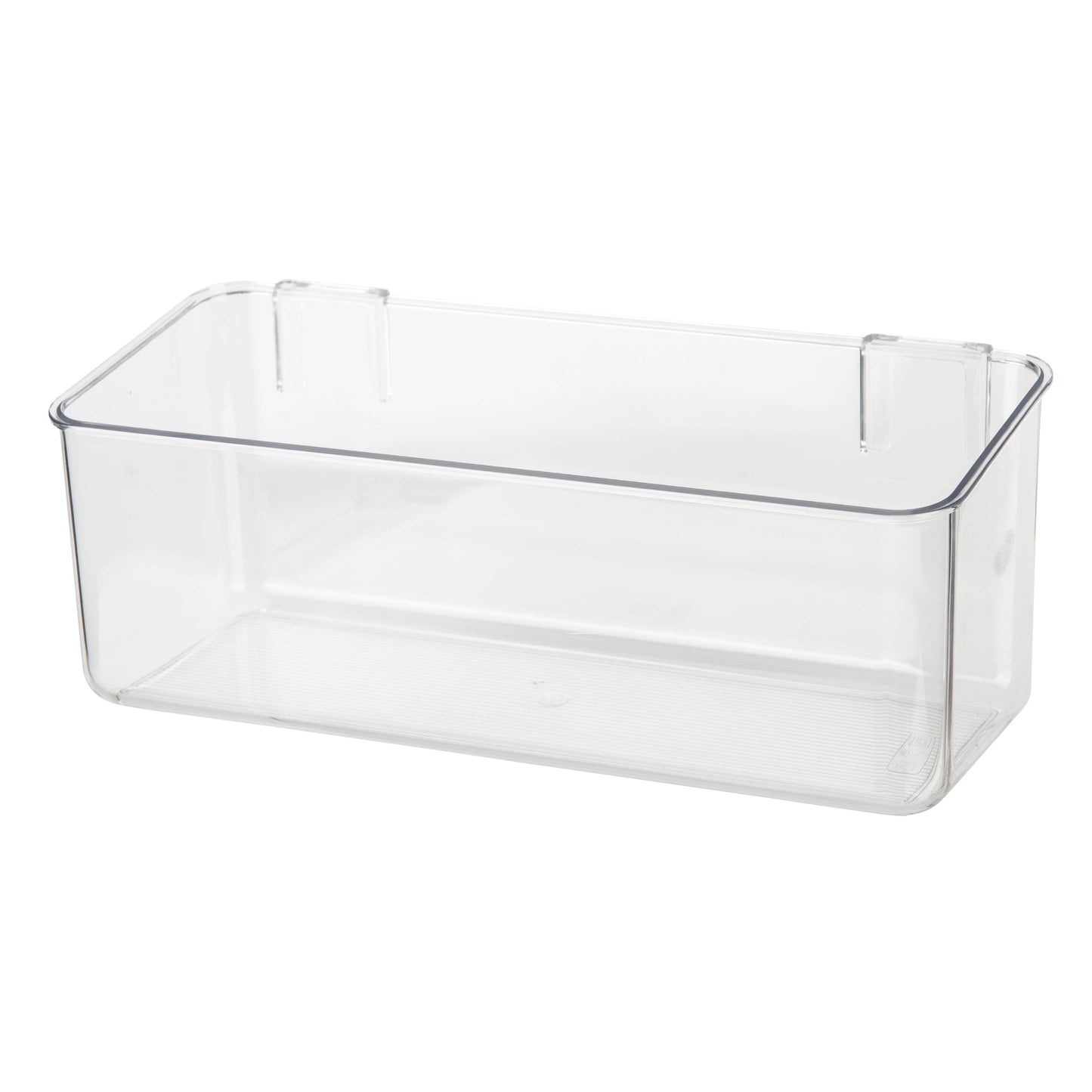 Clear Wall Mount Adhesive Storage Container - Wide for kitchen organisation.