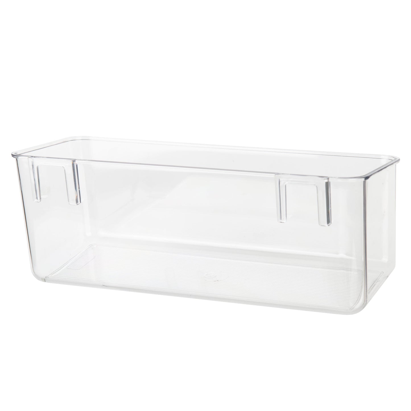 Clear Wall Mount Adhesive Storage Container - Wide for kitchen organisation.