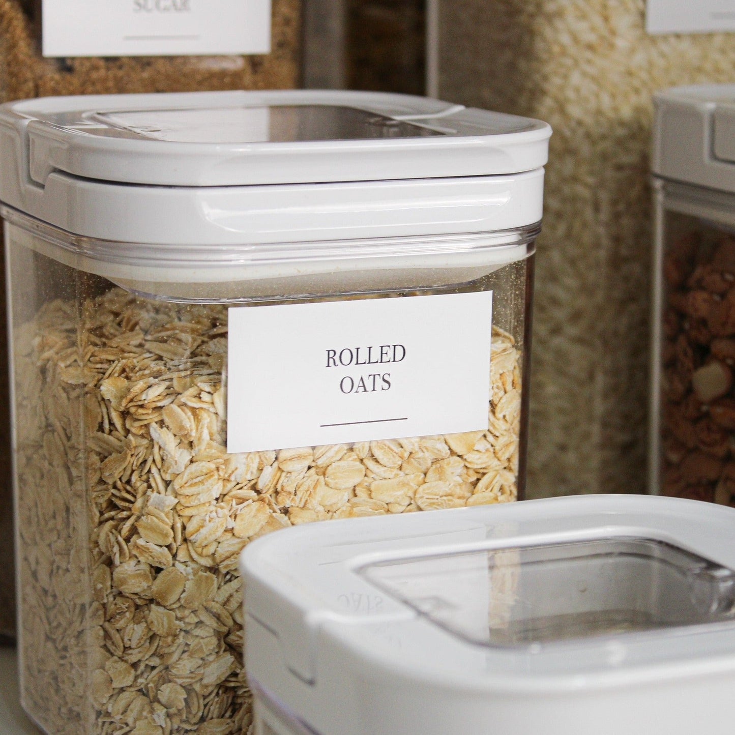 Flip Canister & Square Jar Pantry Stickers - 114 Label Pack