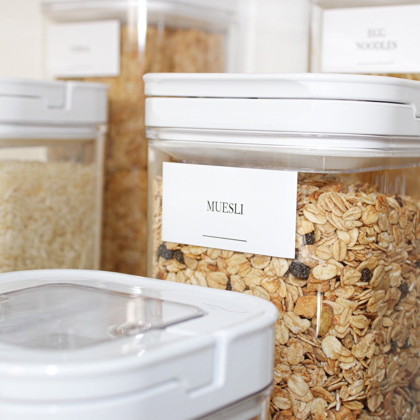 Flip Canister & Square Jar Pantry Stickers - 114 Label Pack