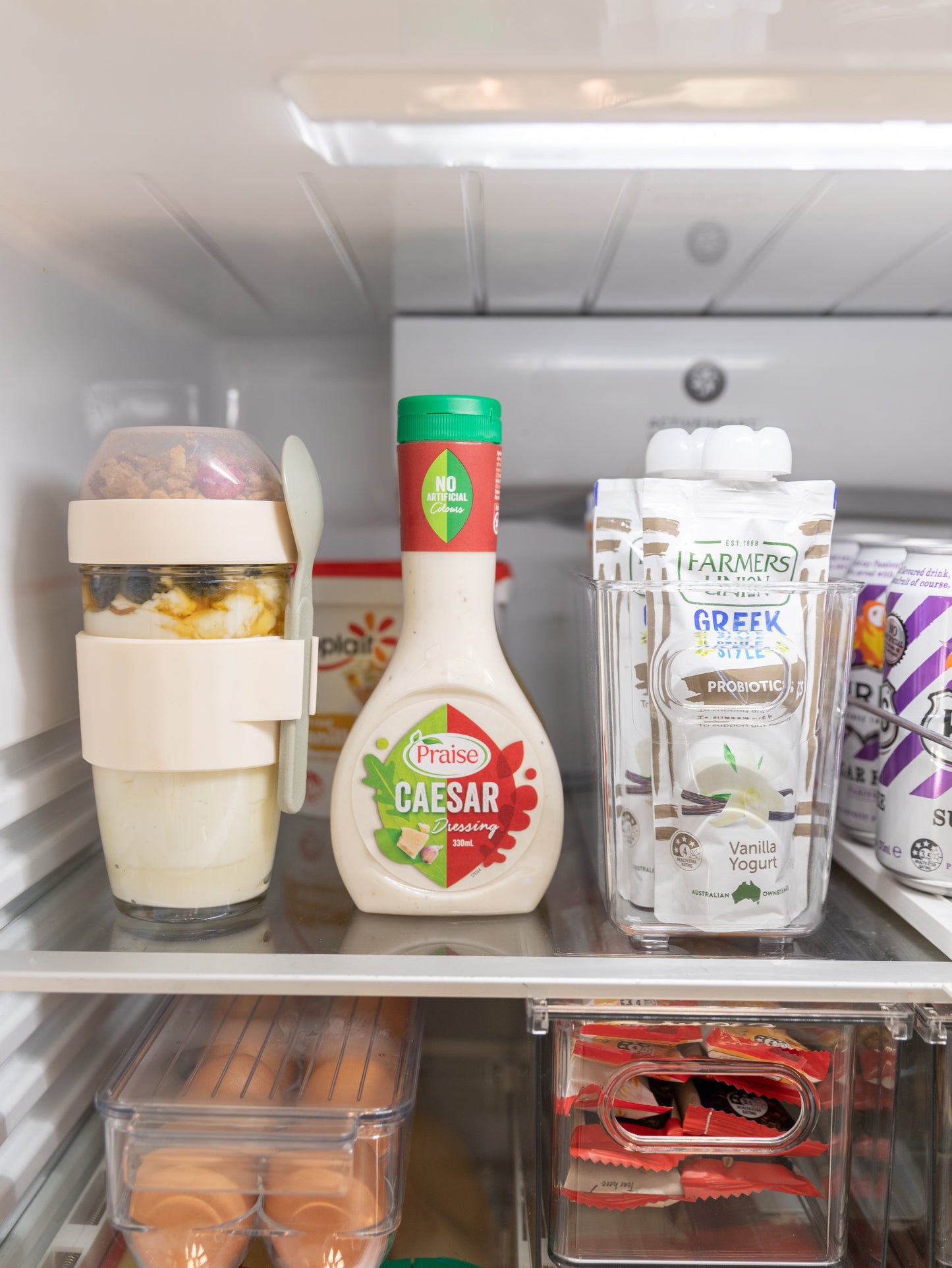 On-the-go travel jar with spoon and compartment