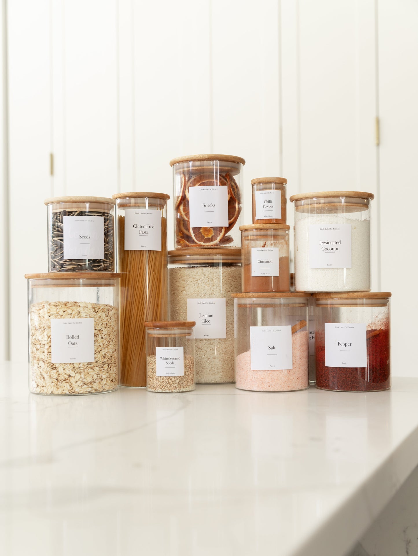 Glass Storage Jar with Bamboo Lid - 1L