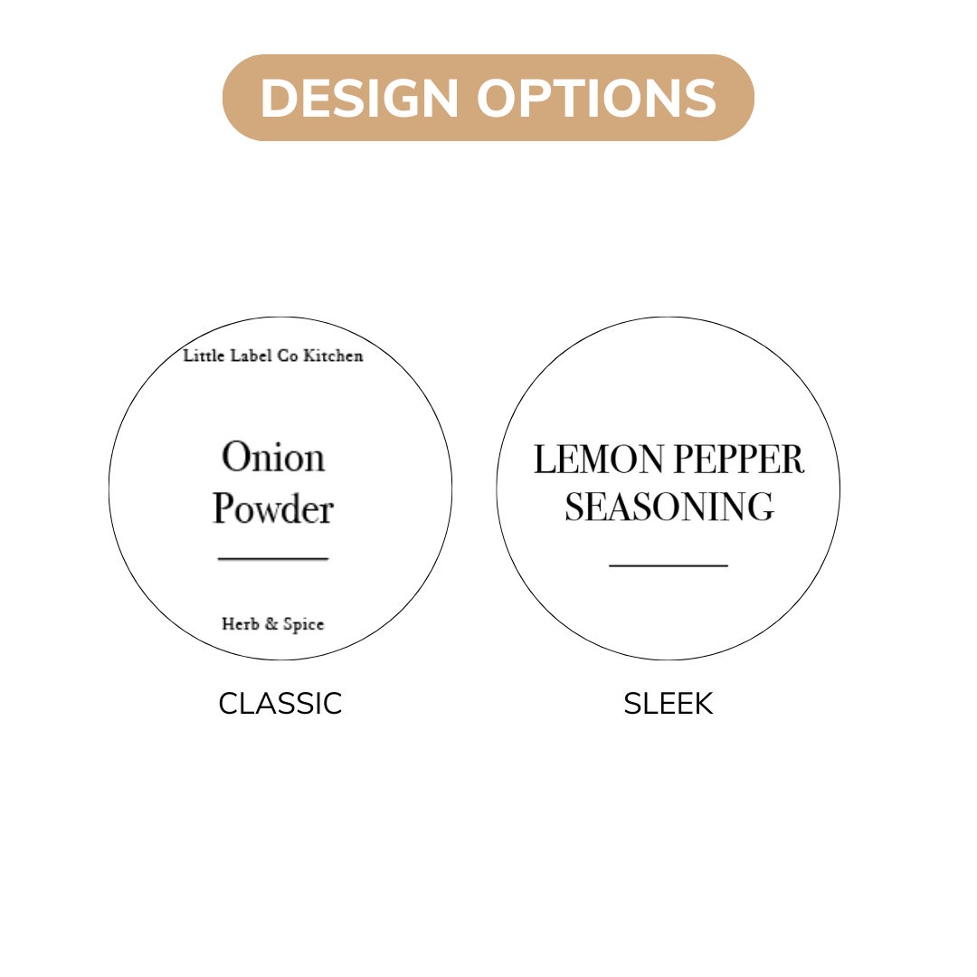 Round Herb & Spice Stickers - 84 Label Pack