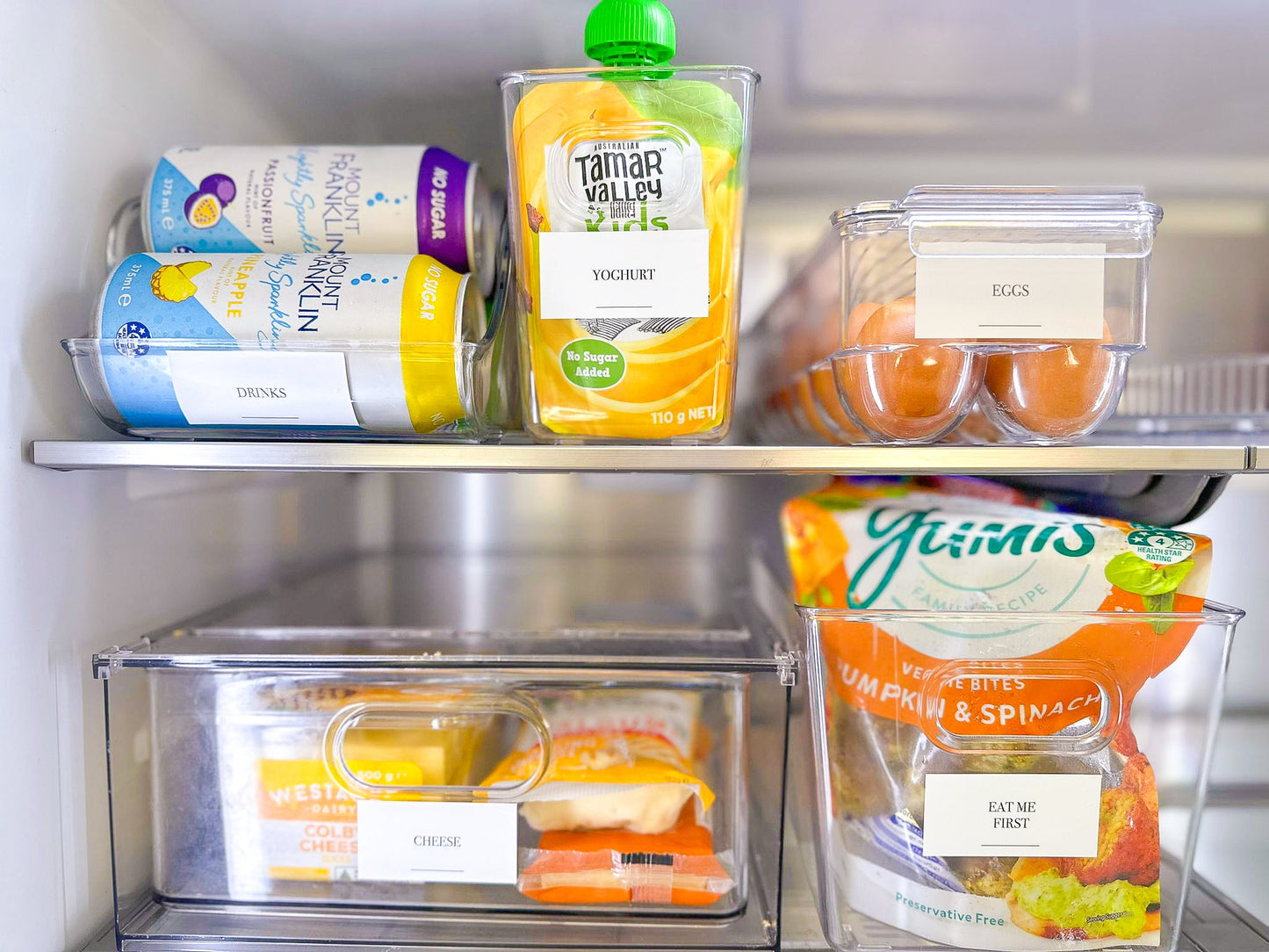 Fridge & Freezer Organisation Stickers - 36 Label Pack