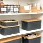 Black Fabric Bamboo Linen Storage Basket - Large - Little Label Co - Laundry Baskets - 30%, Catchoftheday