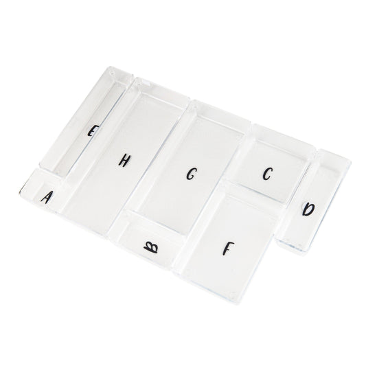 Clear Drawer Organiser Trays - Individuals - Little Label Co - Drawer organiser Drawer organisers Drawer Dividers Draw dividers Kitchen organisation Stationary Organisation