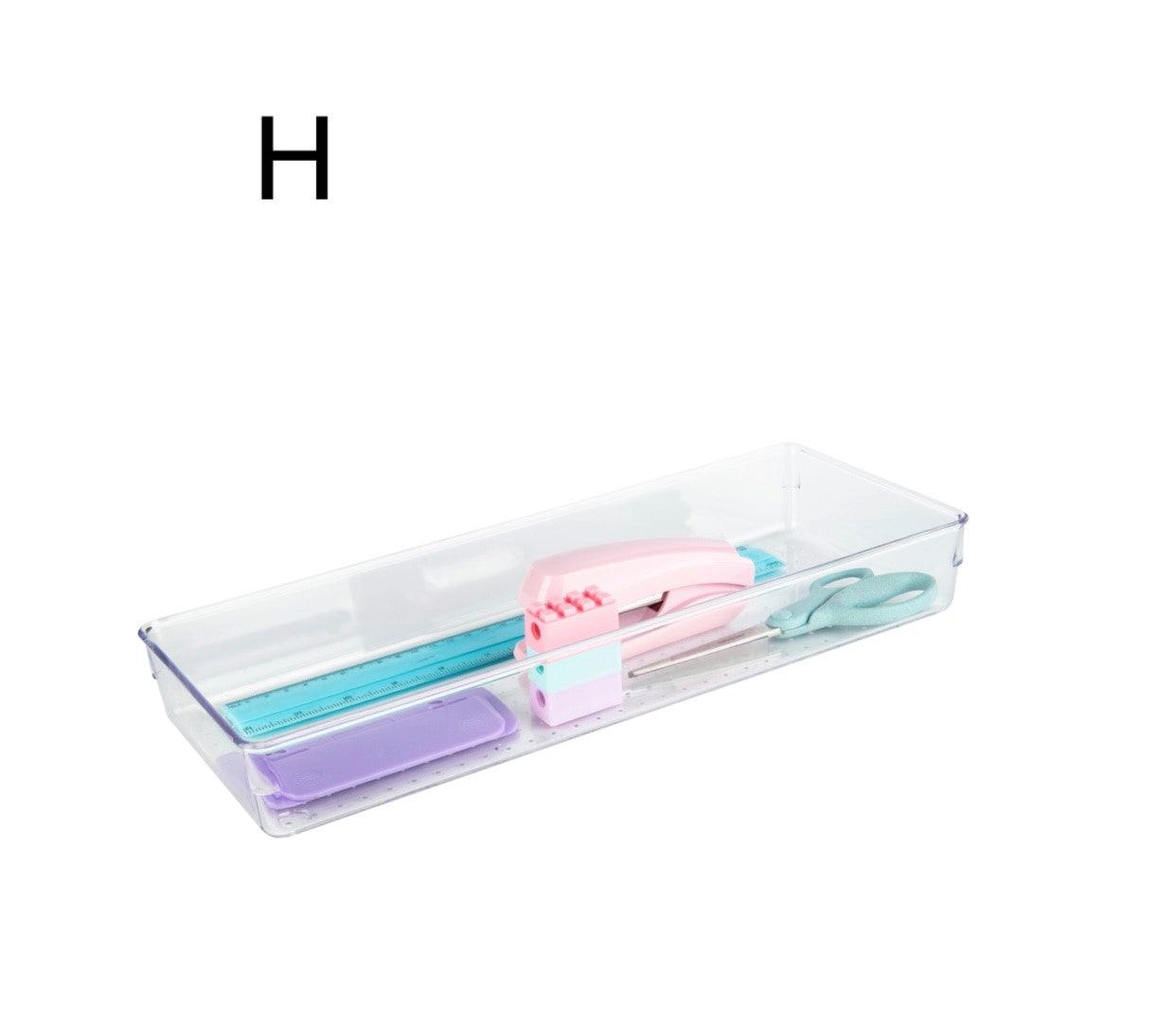 Clear Drawer Organiser Trays - Individuals - Little Label Co - Drawer organiser Drawer organisers Drawer Dividers Draw dividers Kitchen organisation Stationary Organisation