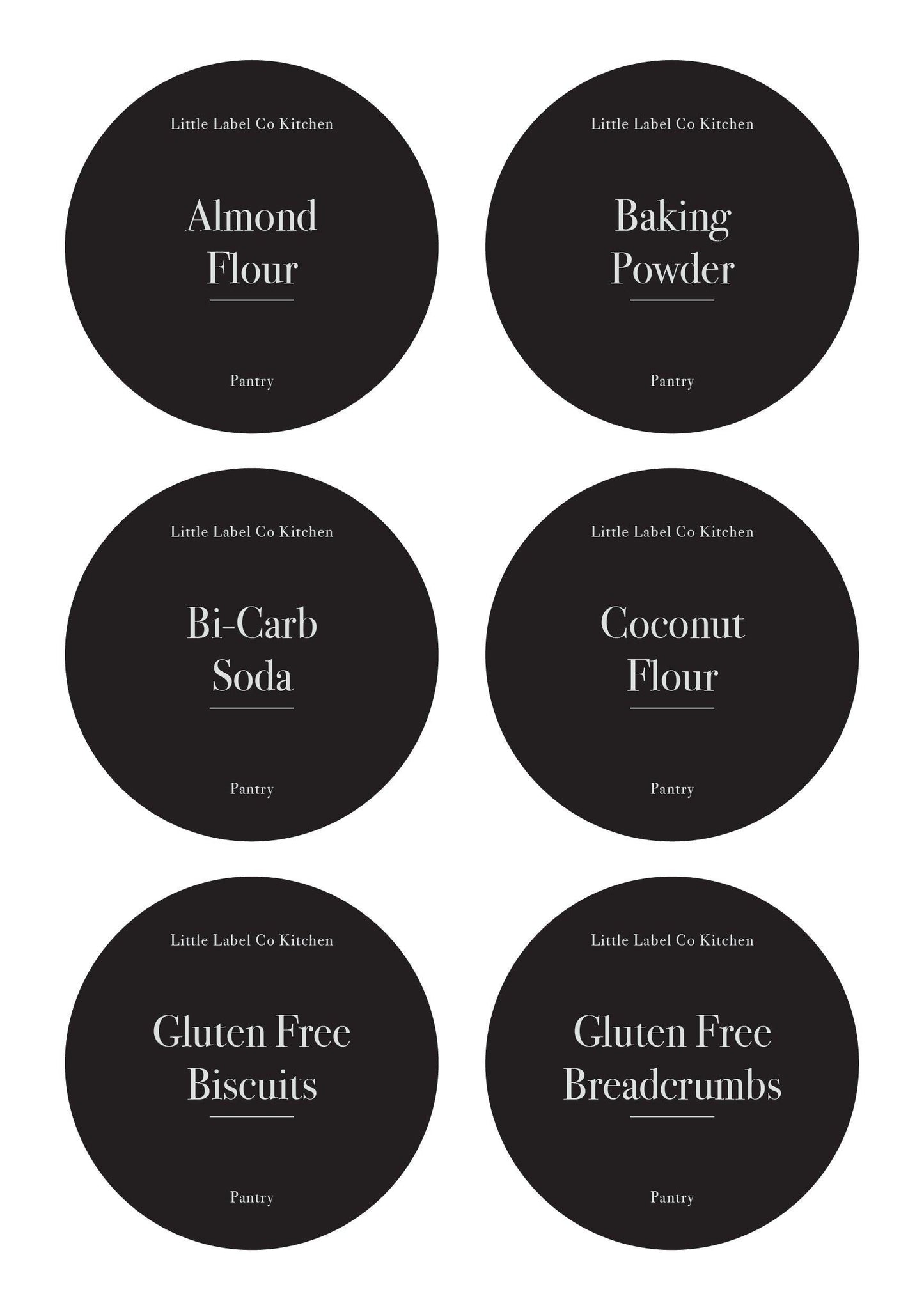 Gluten Free Pantry Stickers (24 Labels) Black or White - Little Label Co - Labels & Tags - 60%, Catchoftheday