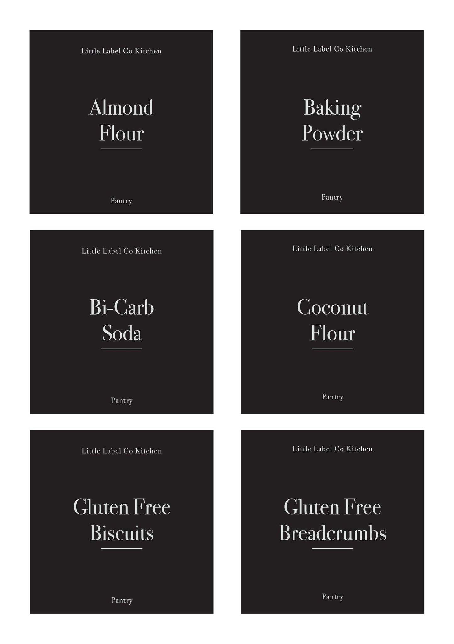 Gluten Free Pantry Stickers (24 Labels) Black or White - Little Label Co - Labels & Tags - 60%, Catchoftheday
