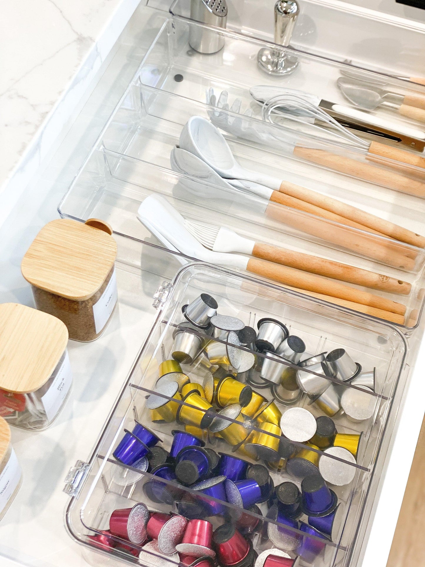 Multi-use Storage Box with Removable Dividers - Little Label Co - Kitchen Organizers - 30%, Catchoftheday, tea storage