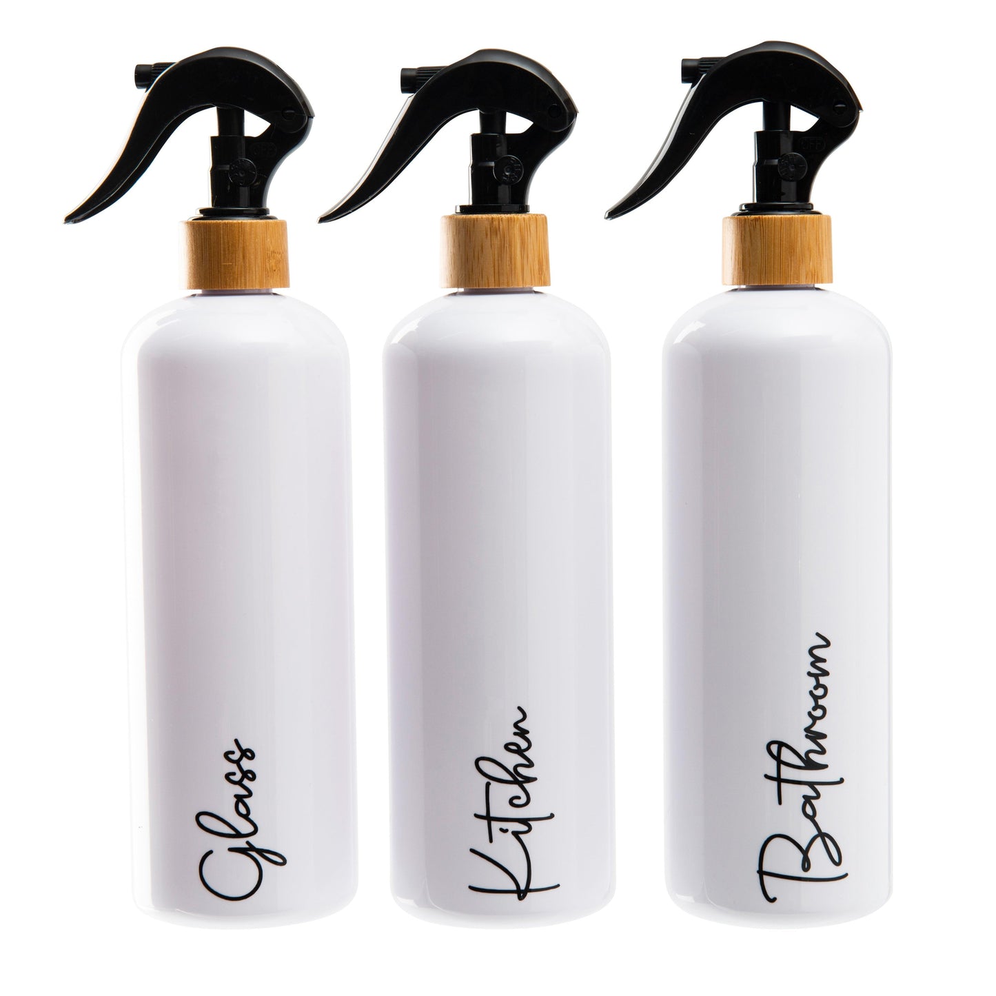 White 500ml Bottle with Black Spray - Little Label Co - Household Cleaning Products - 20%