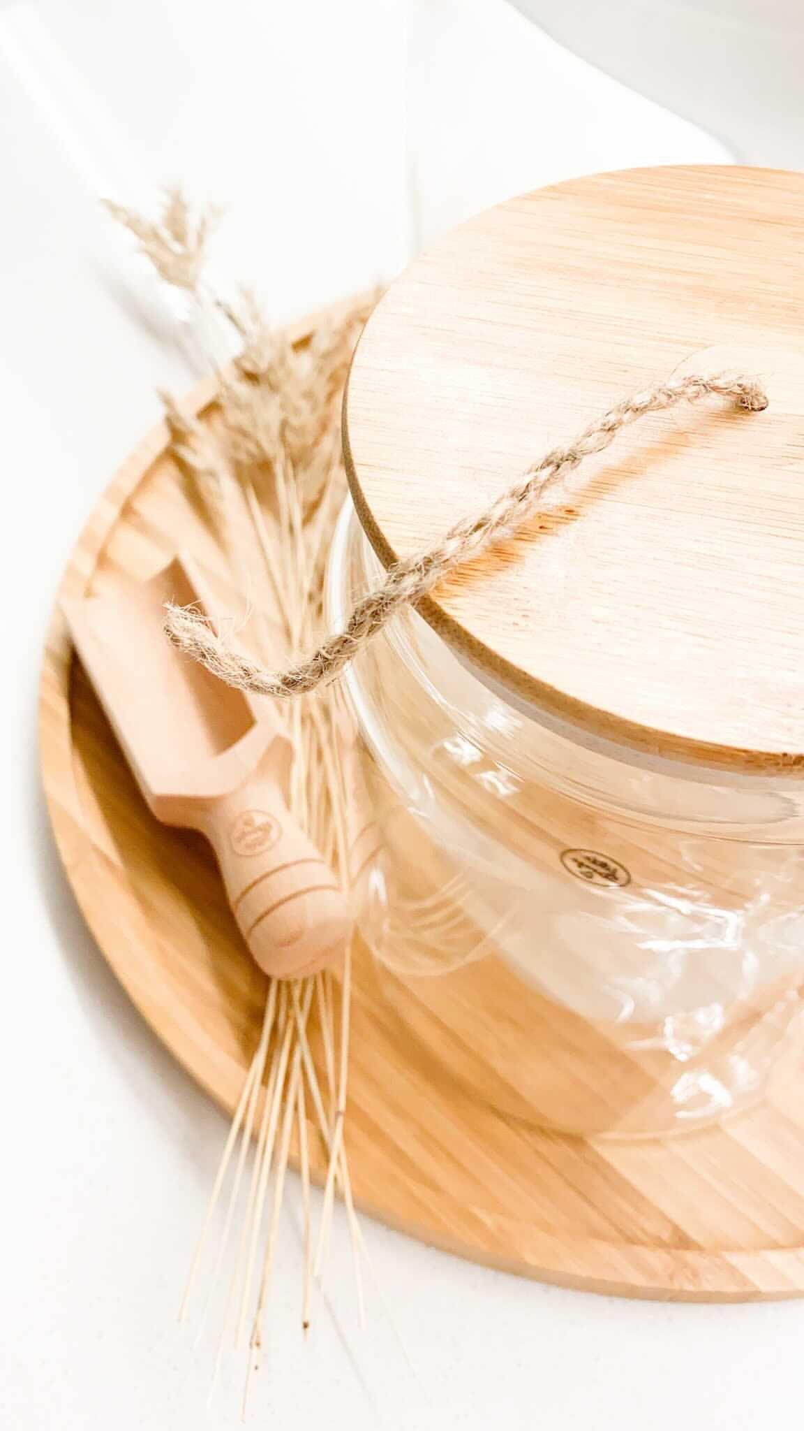 Bamboo and Glass 5 Piece Laundry Pack with Liquid Jar - Little Label Co - Laundry Detergent - Bamboo Storage Solutions, bundle, Laundry Organisation, Laundry Set, Value Packs