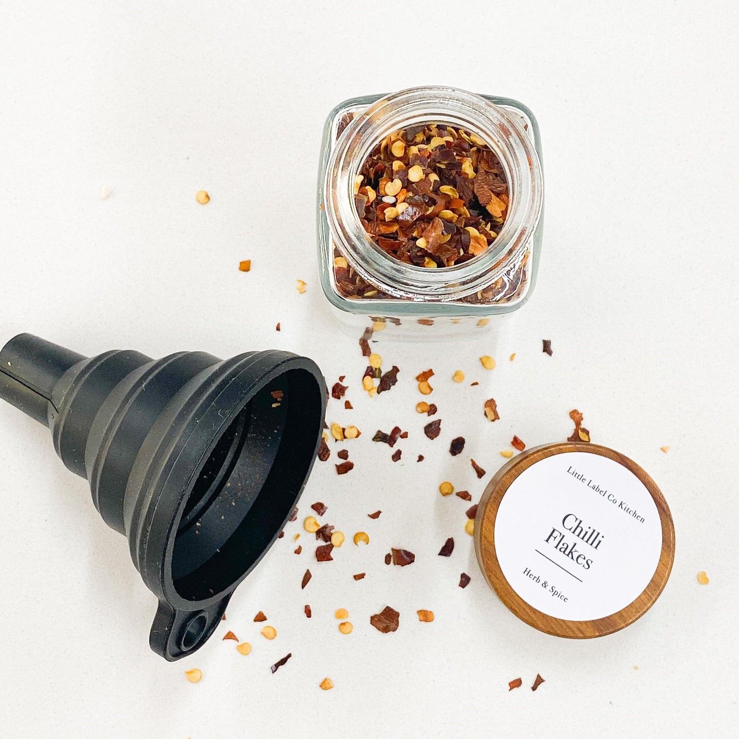 Large Bamboo Shelf with 15 Bamboo Shaker Spice Jars - Little Label Co - - bundle, Food Storage Containers, Herb & Spice Jar, Herb & Spice Jars, Herb & Spice Organisation, Value Packs