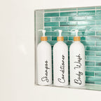 1L Refillable Bathroom Bottle - Little Label Co Australia - The Home of Organisation For Kitchen, Bathroom, Laundry & More