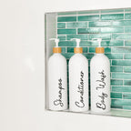 1L Refillable Bathroom Bottle - Little Label Co Australia - The Home of Organisation For Kitchen, Bathroom, Laundry & More