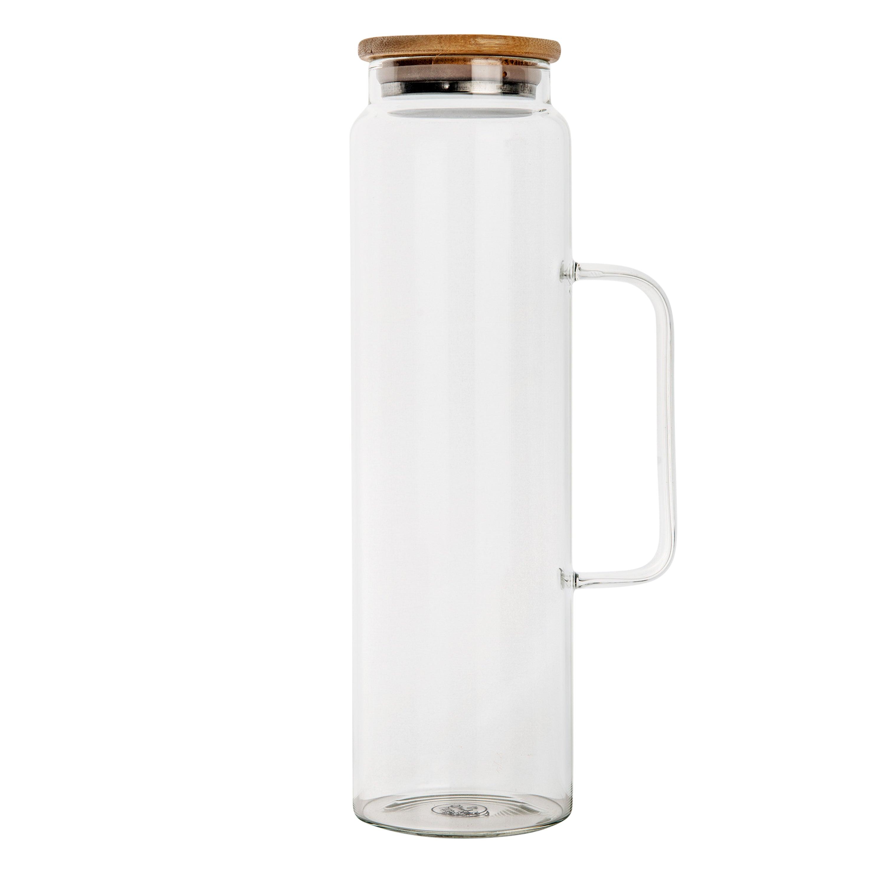 1L Bamboo Glass Laundry Liquid Bottle with Handle - Little Label Co - Laundry Detergent - 20%,Bamboo Storage Solutions,Bathroom & Cleaning,Kitchen Organisation,Laundry,Laundry Liquid,Laundry Organisation