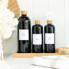 1L Screw Top Bottle (Black) - Little Label Co - Bathroom Accessories - 20%, Bathroom & Cleaning, Bathroom Organisation, Kitchen Organisation, Laundry Organisation, Refillable Bottles