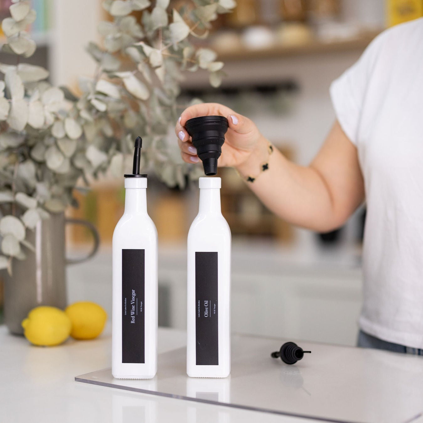Black Foldable Silicone Funnel