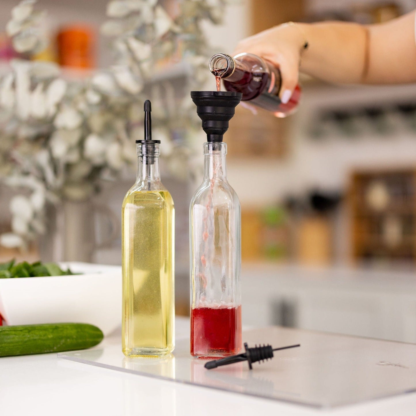 Clear Oil & Vinegar Bottle - 500ml