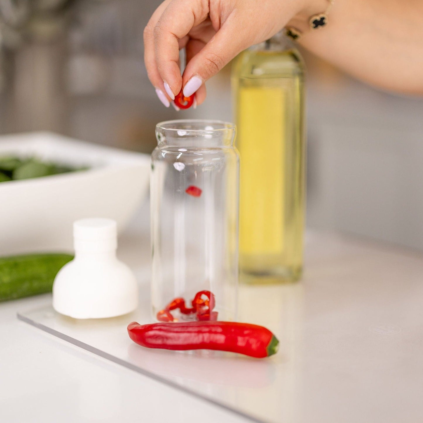 Glass Silicone Infuser Bottle