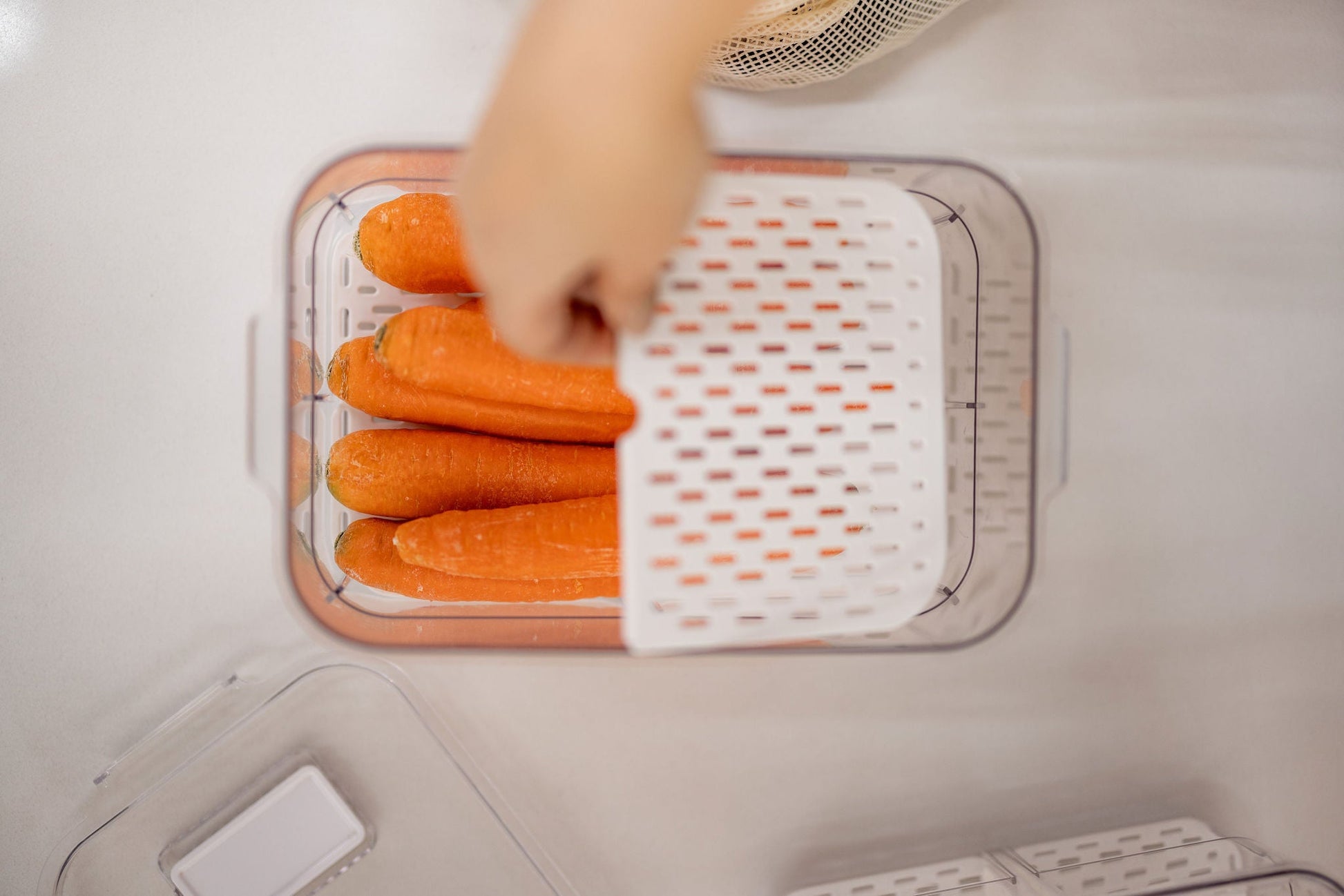 Fridge Organiser with Drainage Plug - Set of 2 for Fridge storage and organisation. Keep your food fresher in our storage containers.  Great for Meal Prep and Fridge organisation