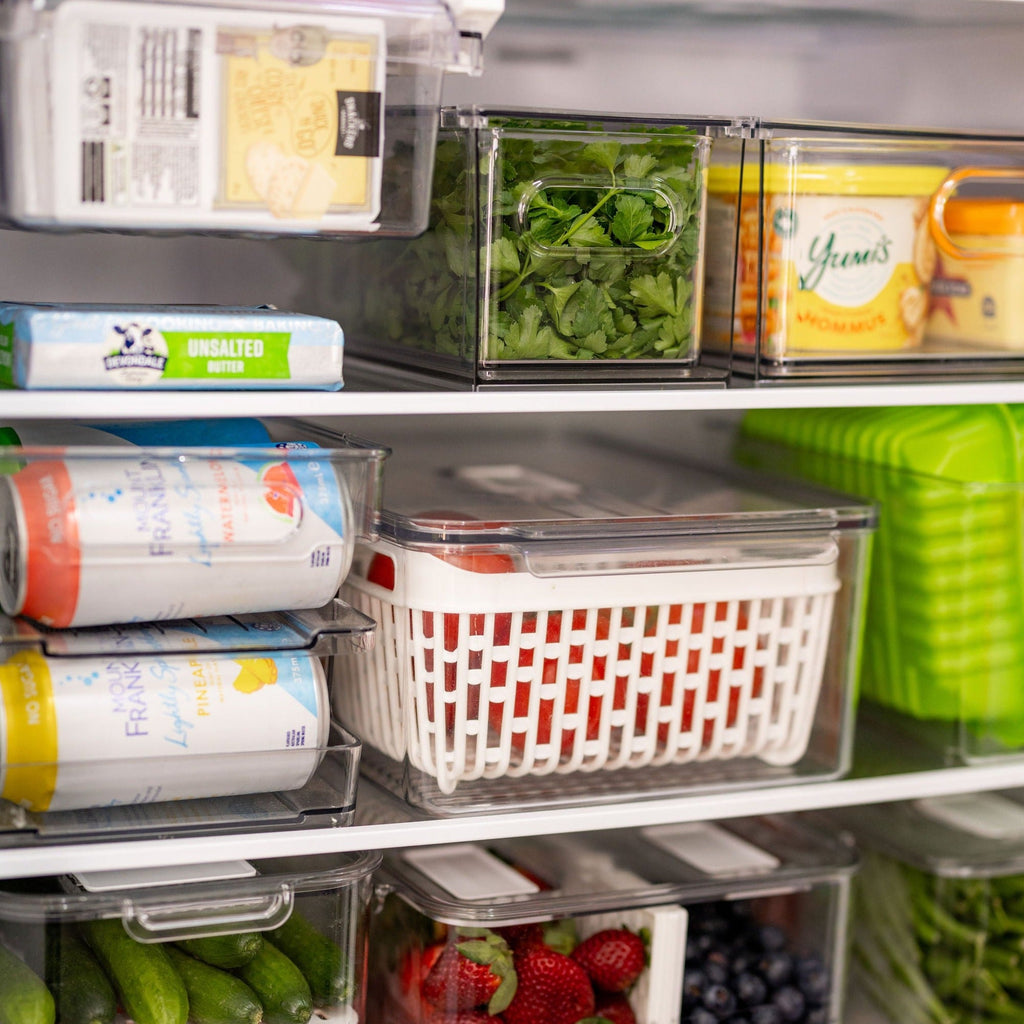 Fridge Storage Container with Basket (Double)