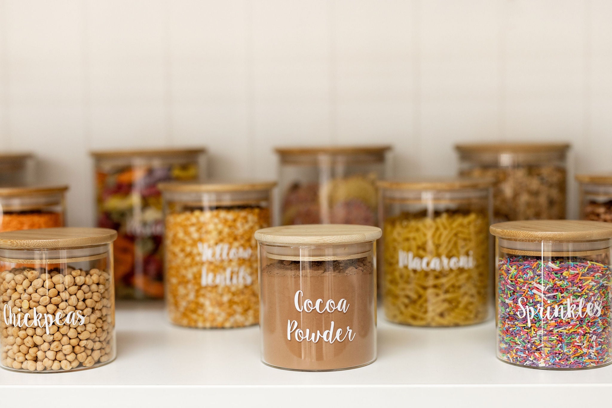 Glass Storage Jar with Bamboo Lid - 500ml