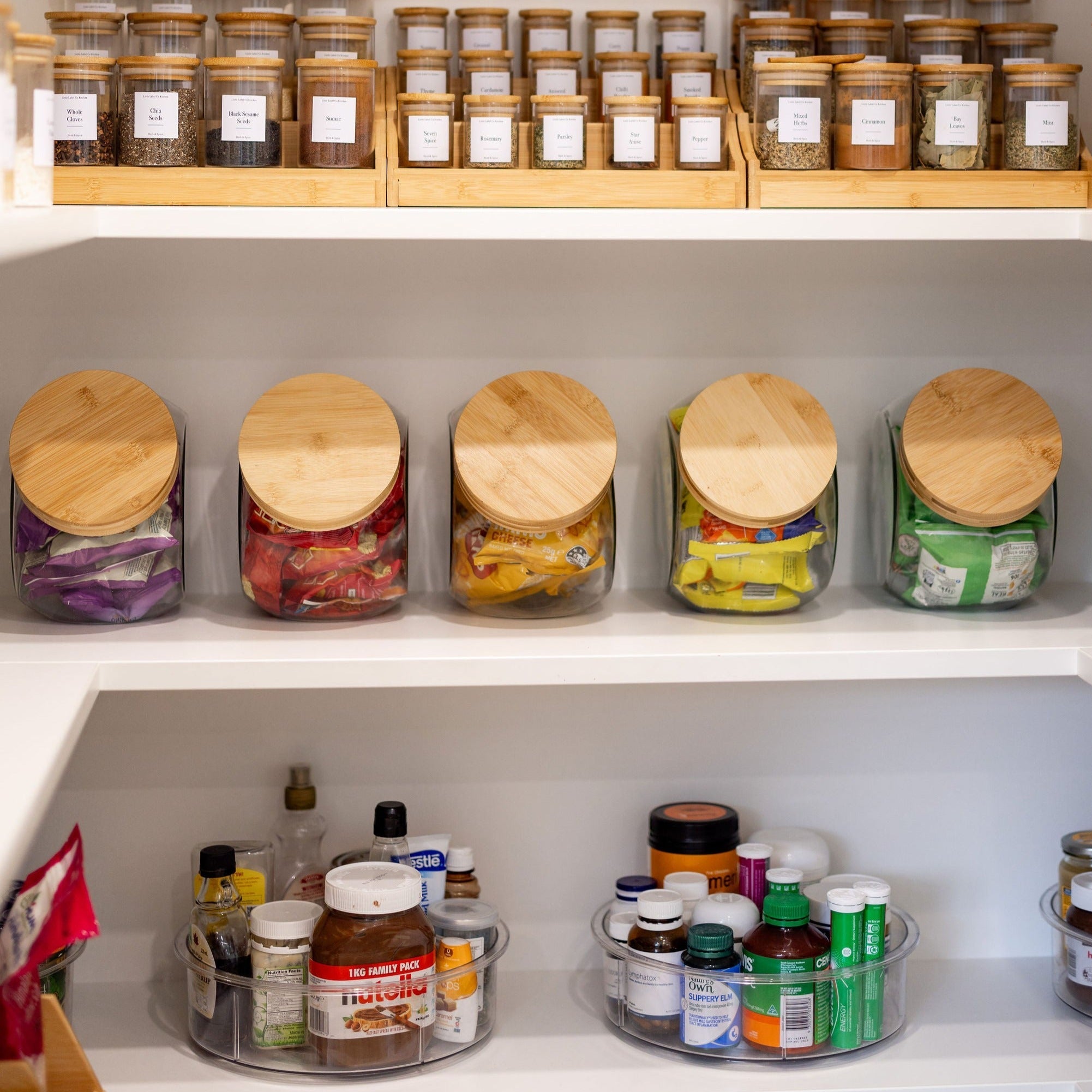 Clear Turntable Lazy Susan Tray with Dividers