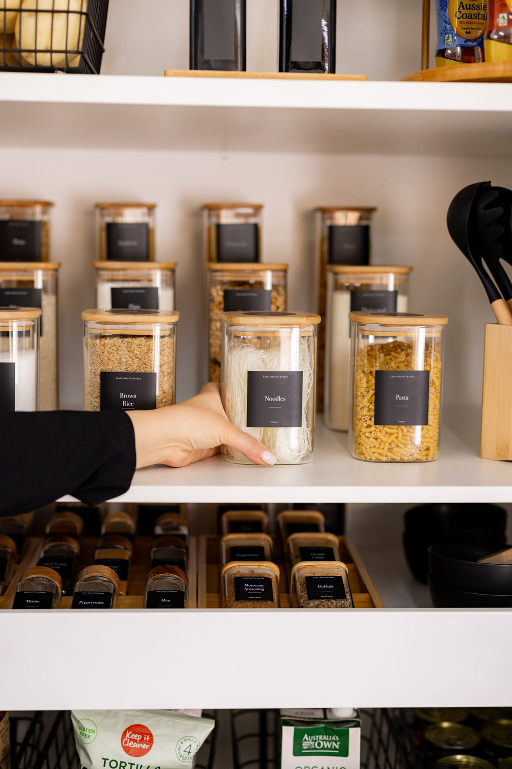 Square Pantry Stickers Pack x 114 Labels