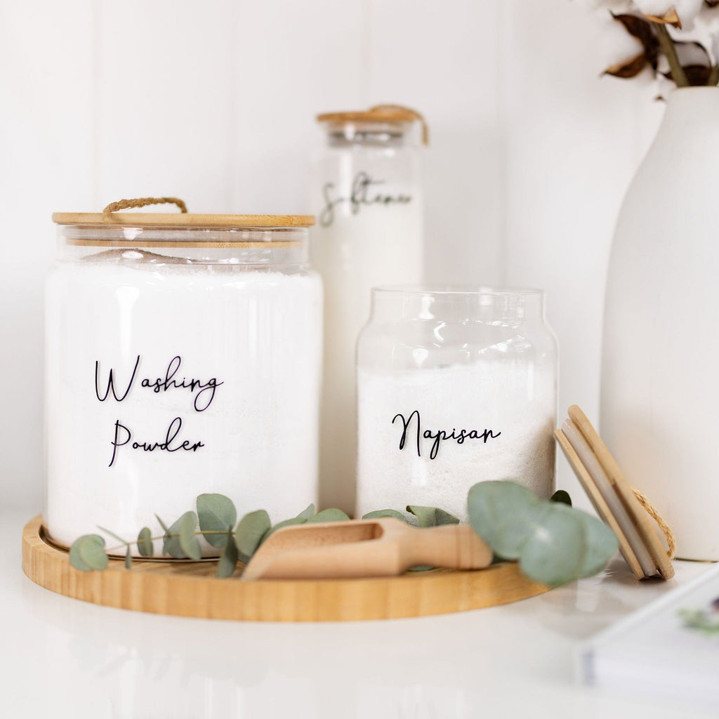 Glass Jar with Bamboo and Twine Lid - 2L