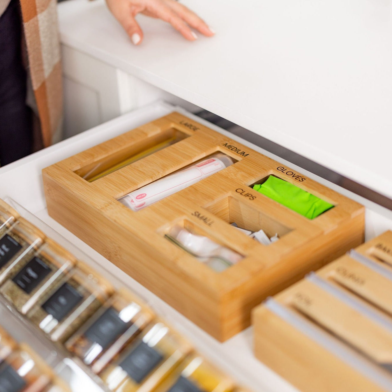 Bamboo Sandwich Bag Organiser