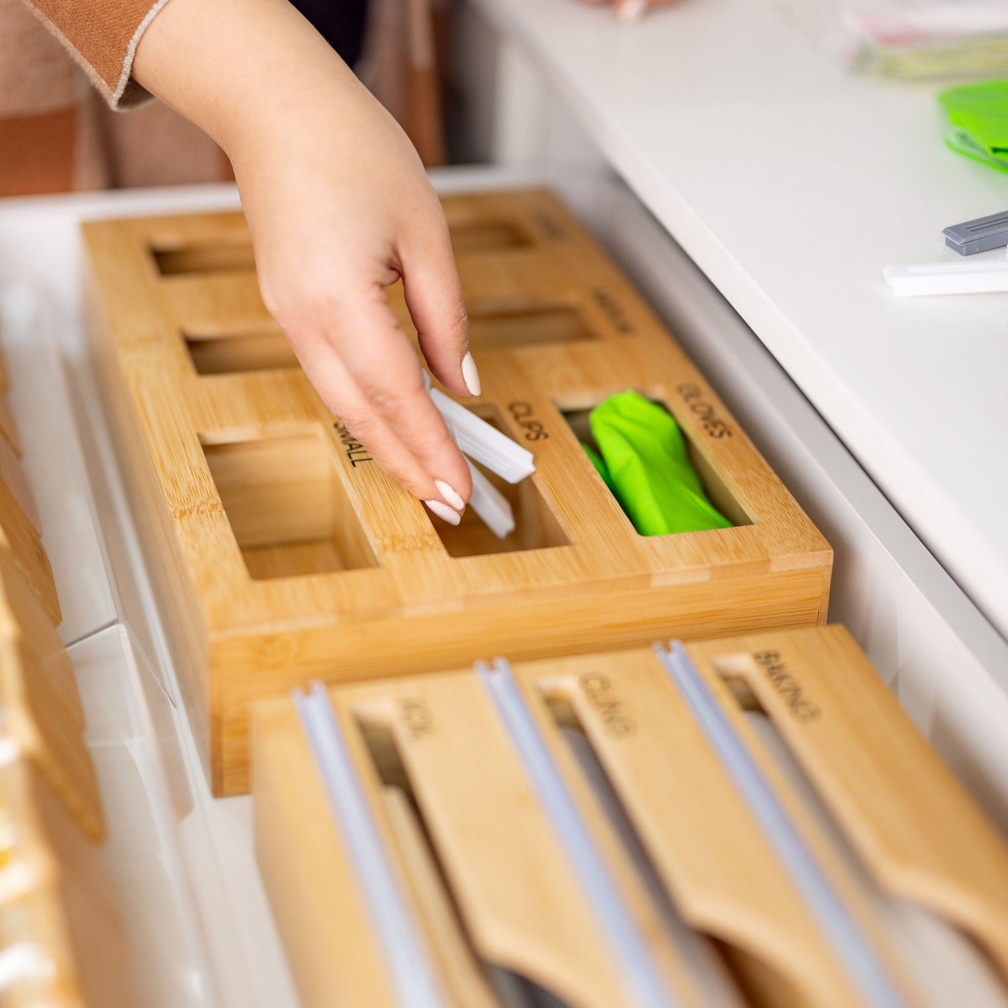 Bamboo Sandwich Bag Organiser
