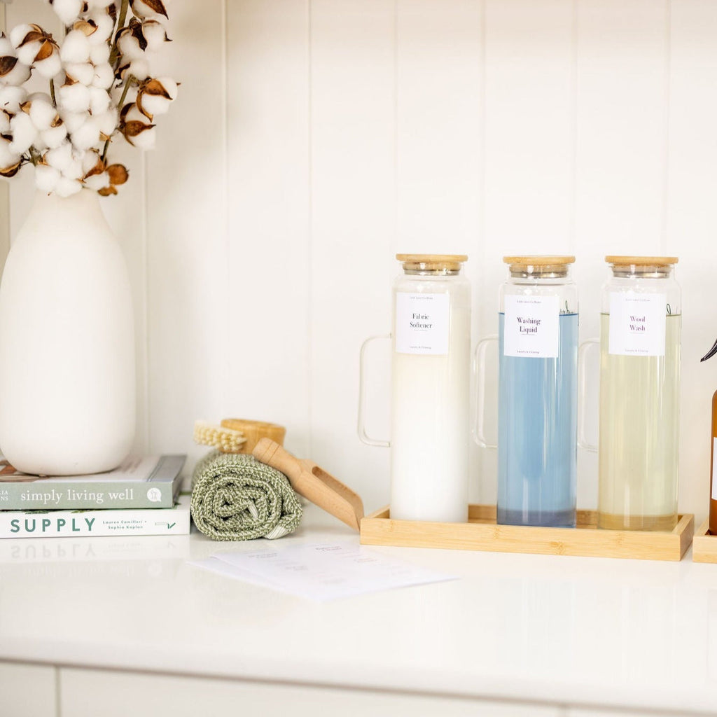 Glass Laundry Liquid Bottle with Handle - 1L