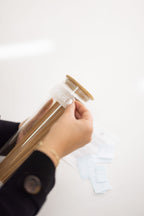 Tall Bamboo Glass Storage Jar - 1.2L