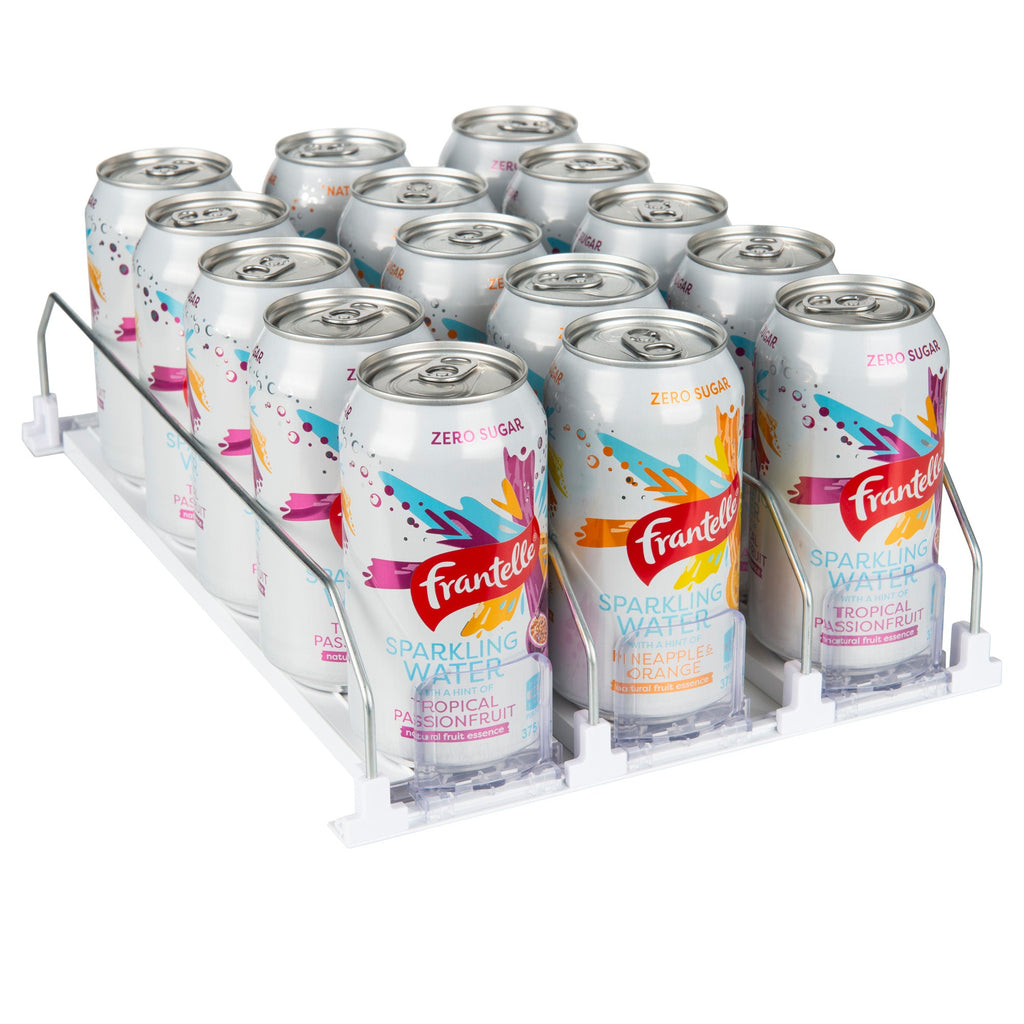 Sliding Can Dispenser for fridge organisation.