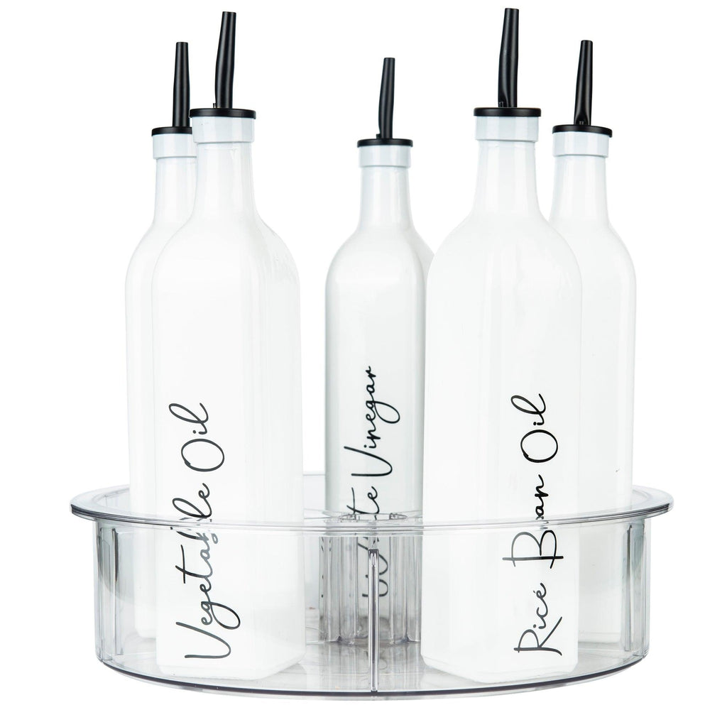 500ml Oil & Vinegar Bottles WHITE - Little Label Co - Oil & Vinegar Dispensers - 20%,Catchoftheday,Kitchen Organisation,Oil & Vinegar Bottles,Pantry Organisation