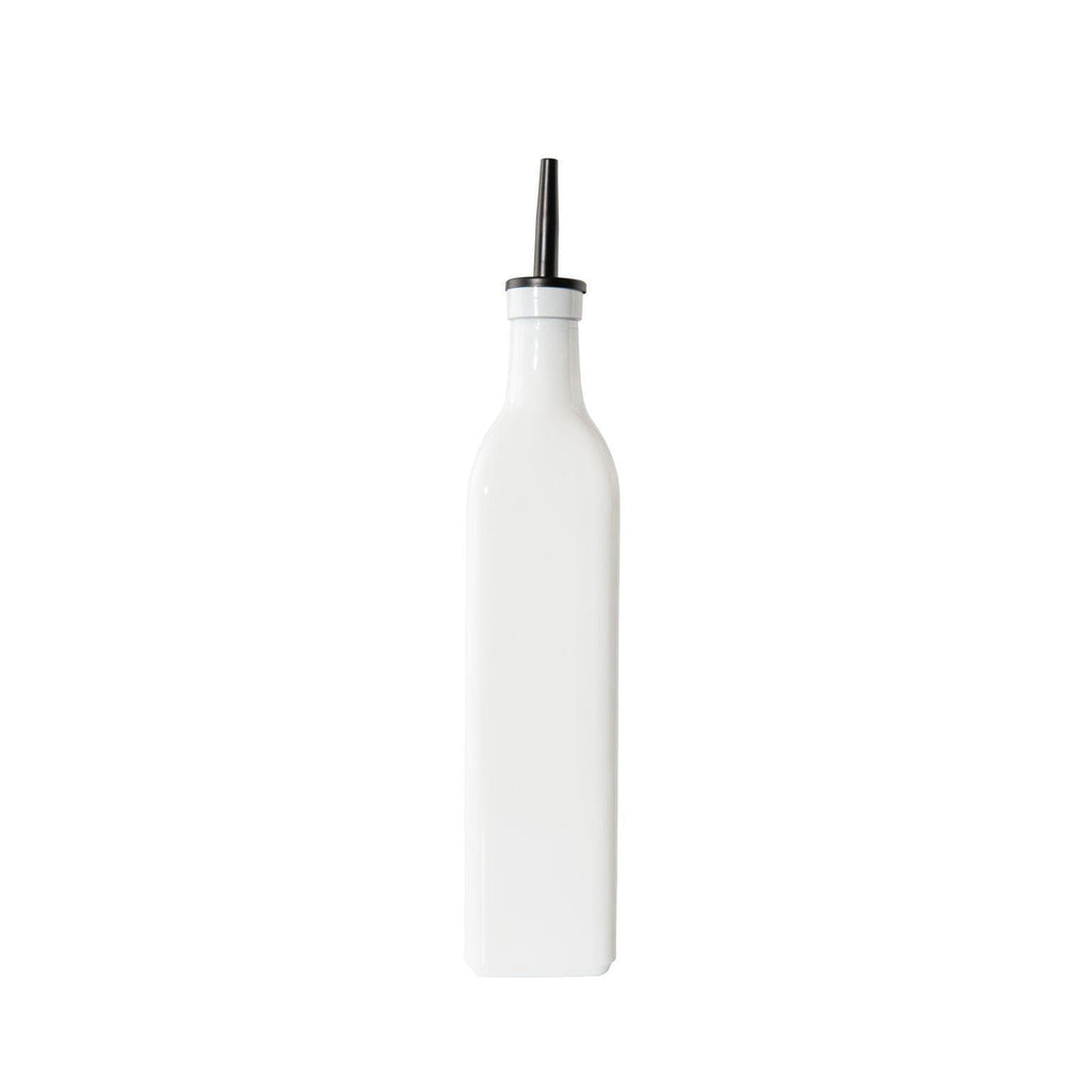 White Oil & Vinegar bottles with Bamboo tray - 500ml