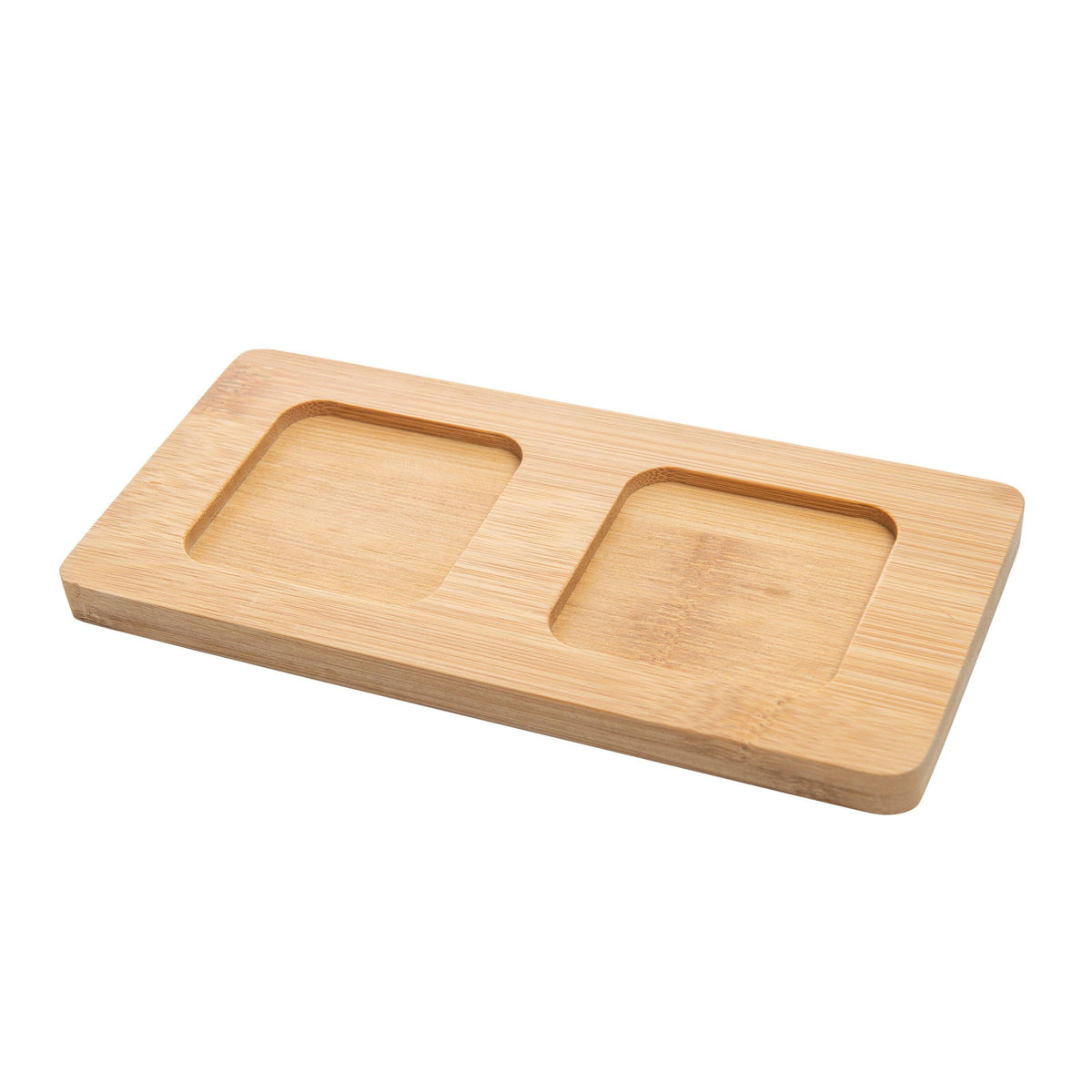 White Oil & Vinegar bottles with Bamboo tray - 500ml