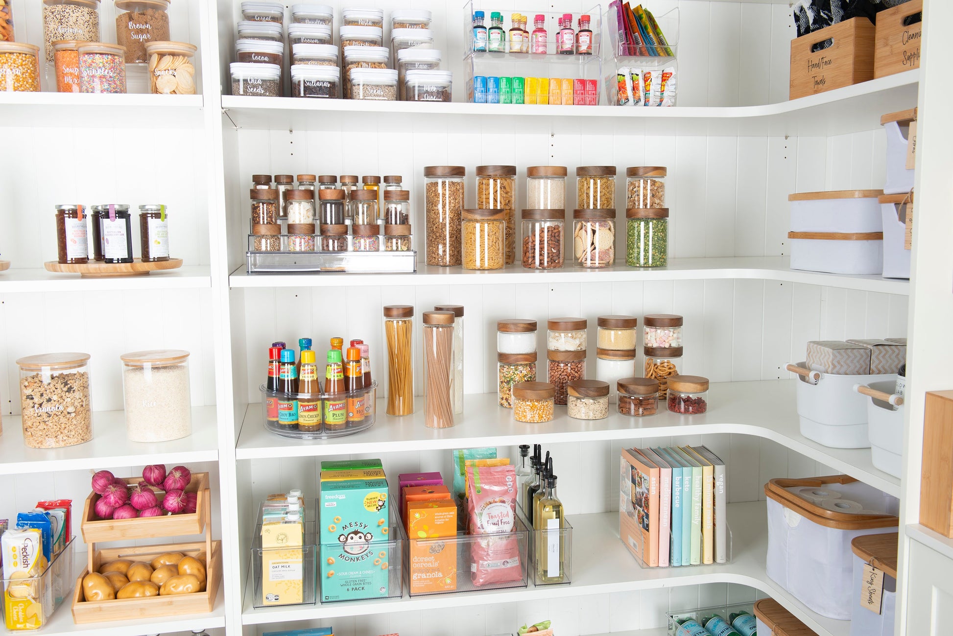 Large Lazy Susan With Removable Storage Trays for kitchen and pantry organisation