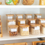 Essential Square Bamboo Pantry Pack - Little Label Co Australia - The Home of Organisation For Kitchen, Bathroom, Laundry & More