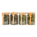 Bamboo Glass Jar with Spoon - 500ml