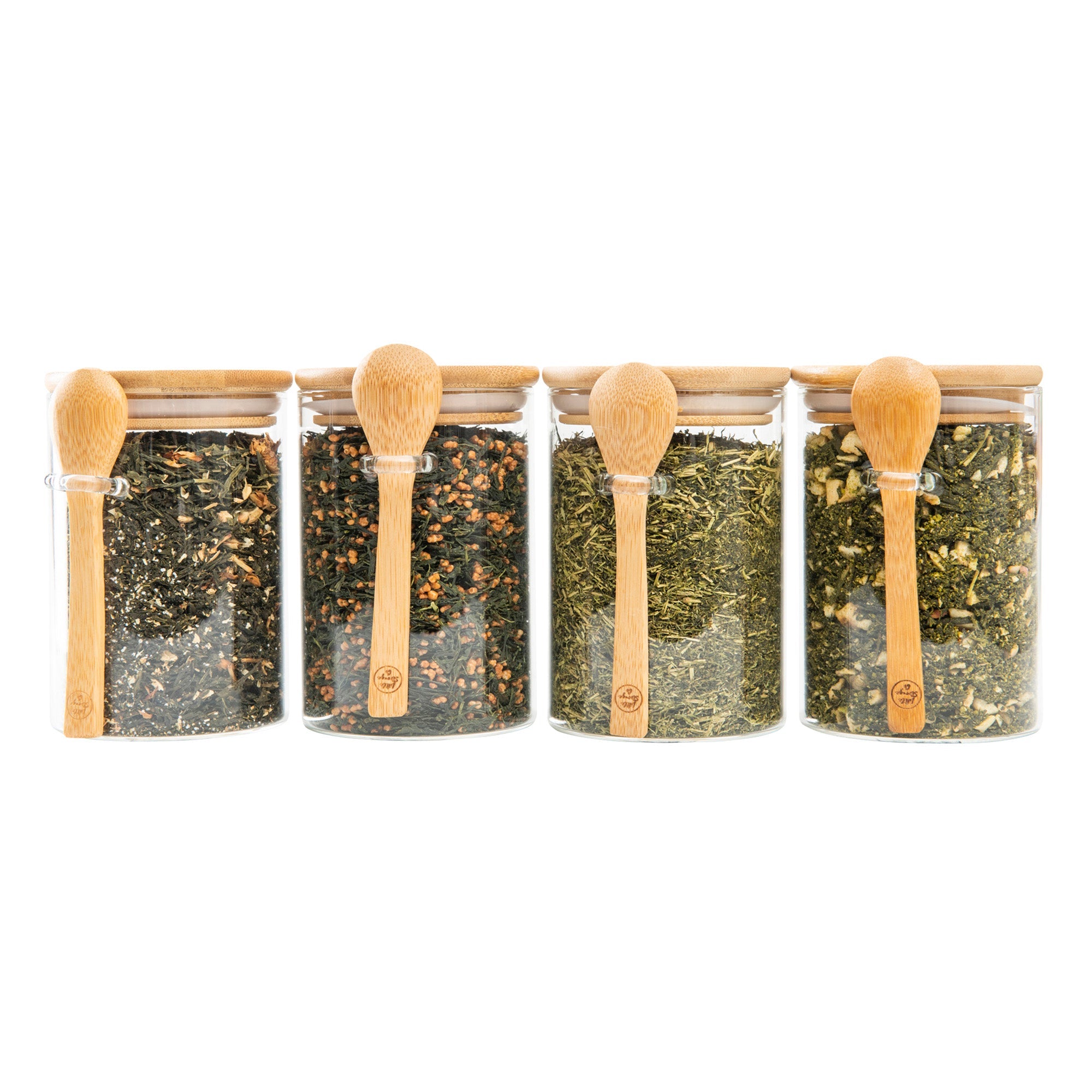 Bamboo Glass Jar with Spoon - 500ml