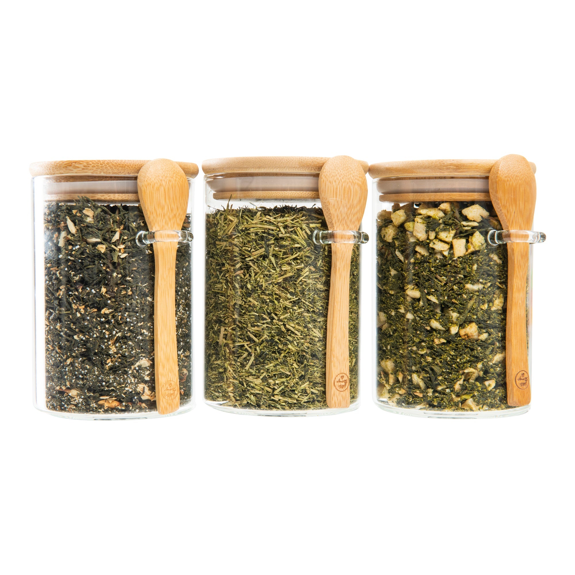 Bamboo Glass Jar with Spoon - 500ml