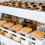 Square Glass and Bamboo Storage Jar - 1.75L