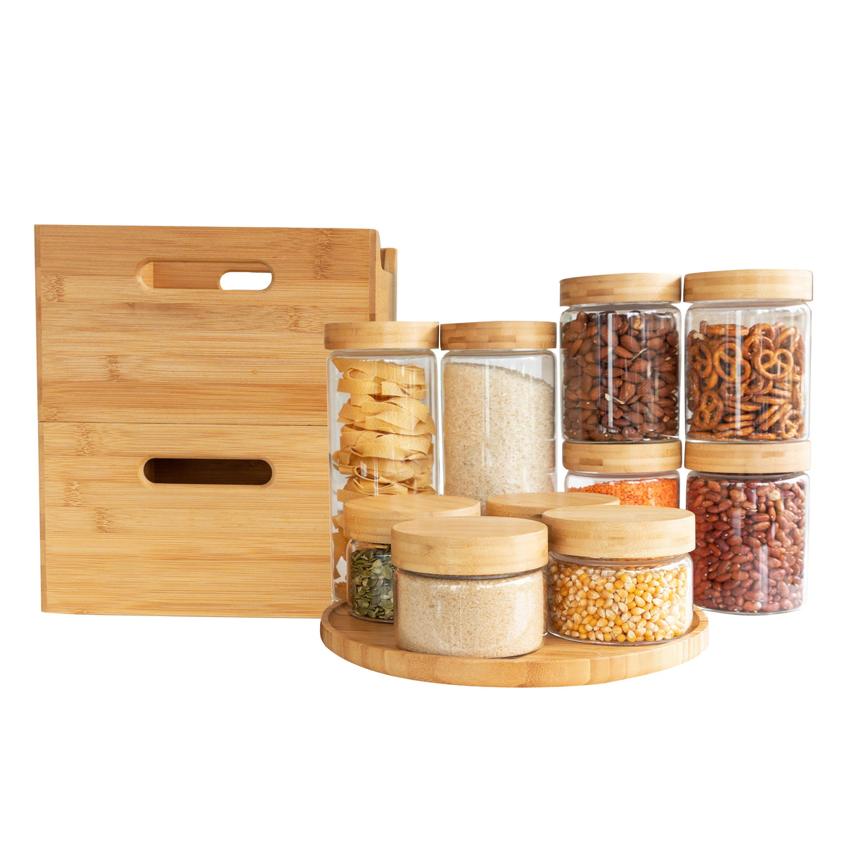 Essential Bamboo Screw Top Pantry Pack