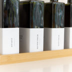 Green Oil & Vinegar Book Bottles with Bamboo Tray - 4 Pack - Little Label Co Australia - The Home of Organisation For Kitchen, Bathroom, Laundry & More